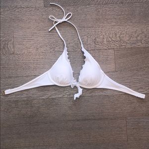 victoria’s secret underwire white bikini top